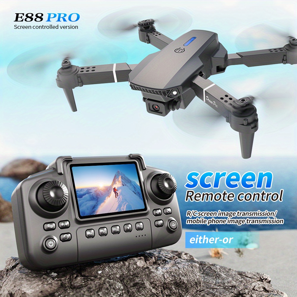 Drone RC E88 com Câmera Dupla  - Drone E88 Rc Quadcopter avaliação e preço