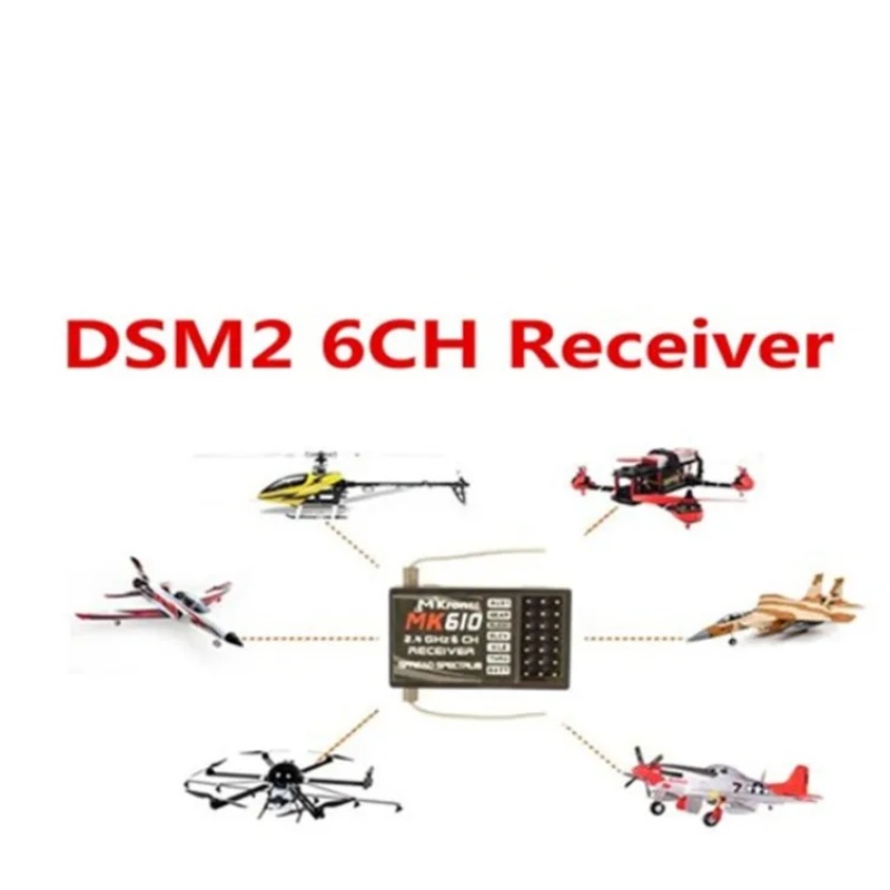 DSM2 MK610 AR6100 2.4G 6CH RC  - Drone Rc Leading avaliação e preço